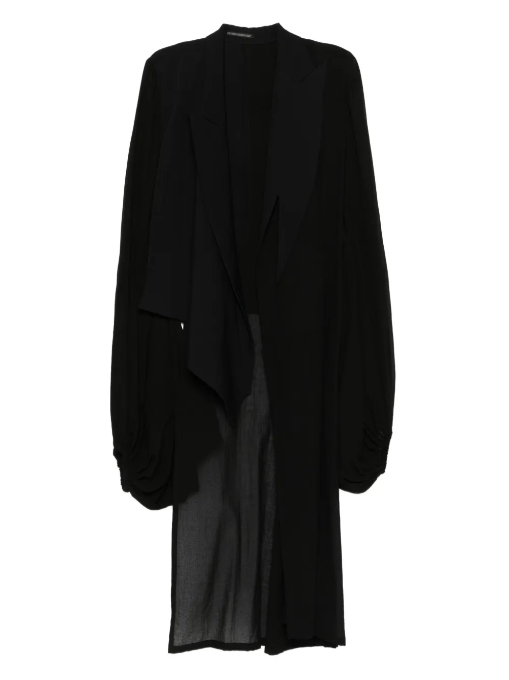 Yohji Yamamoto balloon-sleeve wrap jacket | Black | Image 1