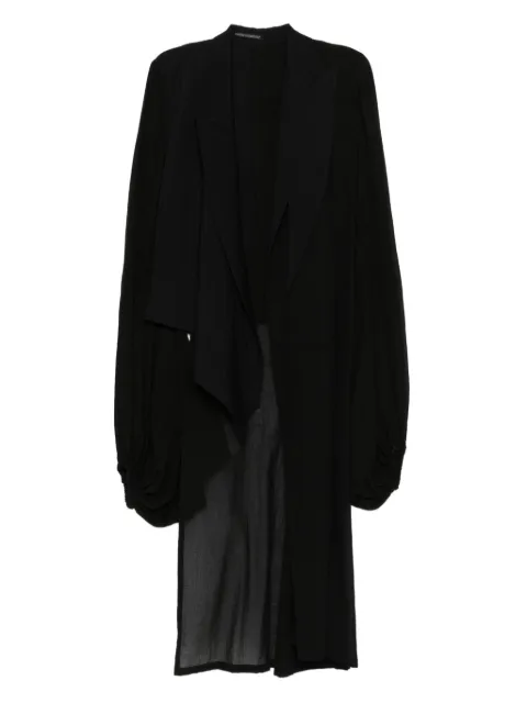 Yohji Yamamoto chamarra cruzada con mangas farol
