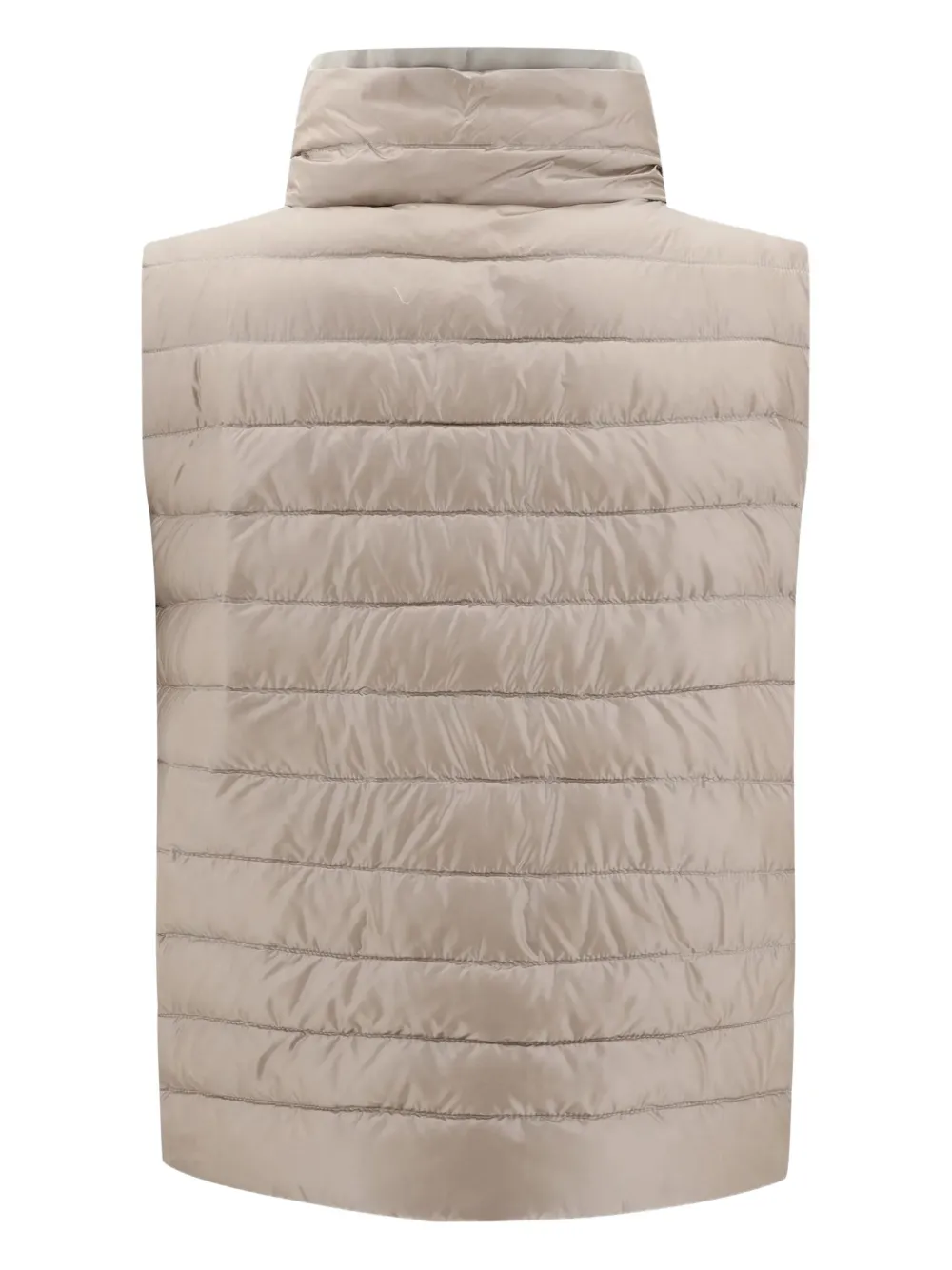Herno Gewatteerde top met hoge hals Beige