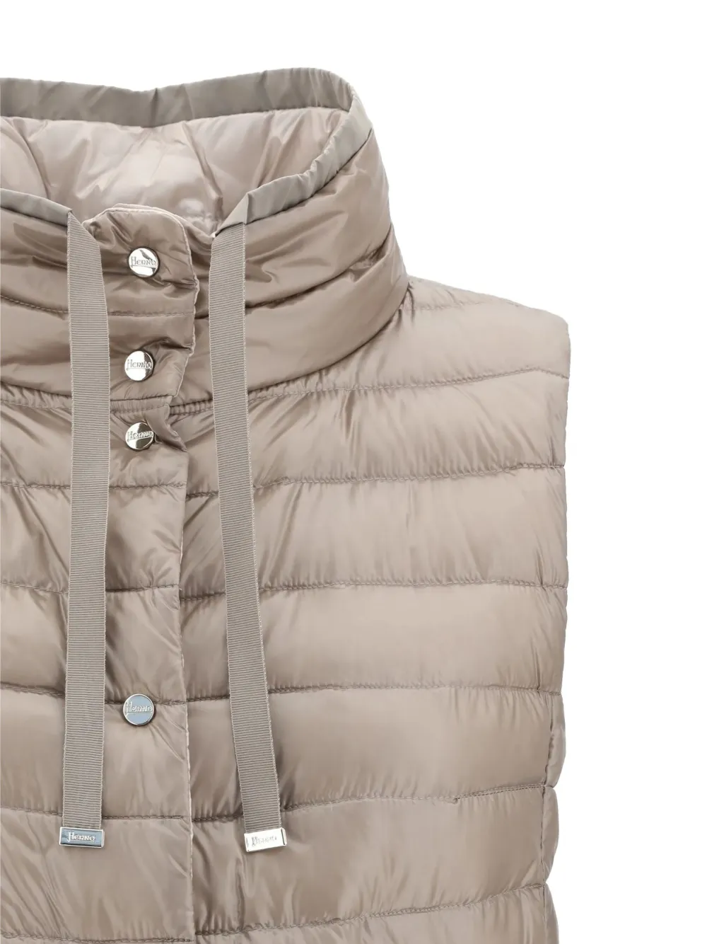 Herno Gewatteerde top met hoge hals Beige