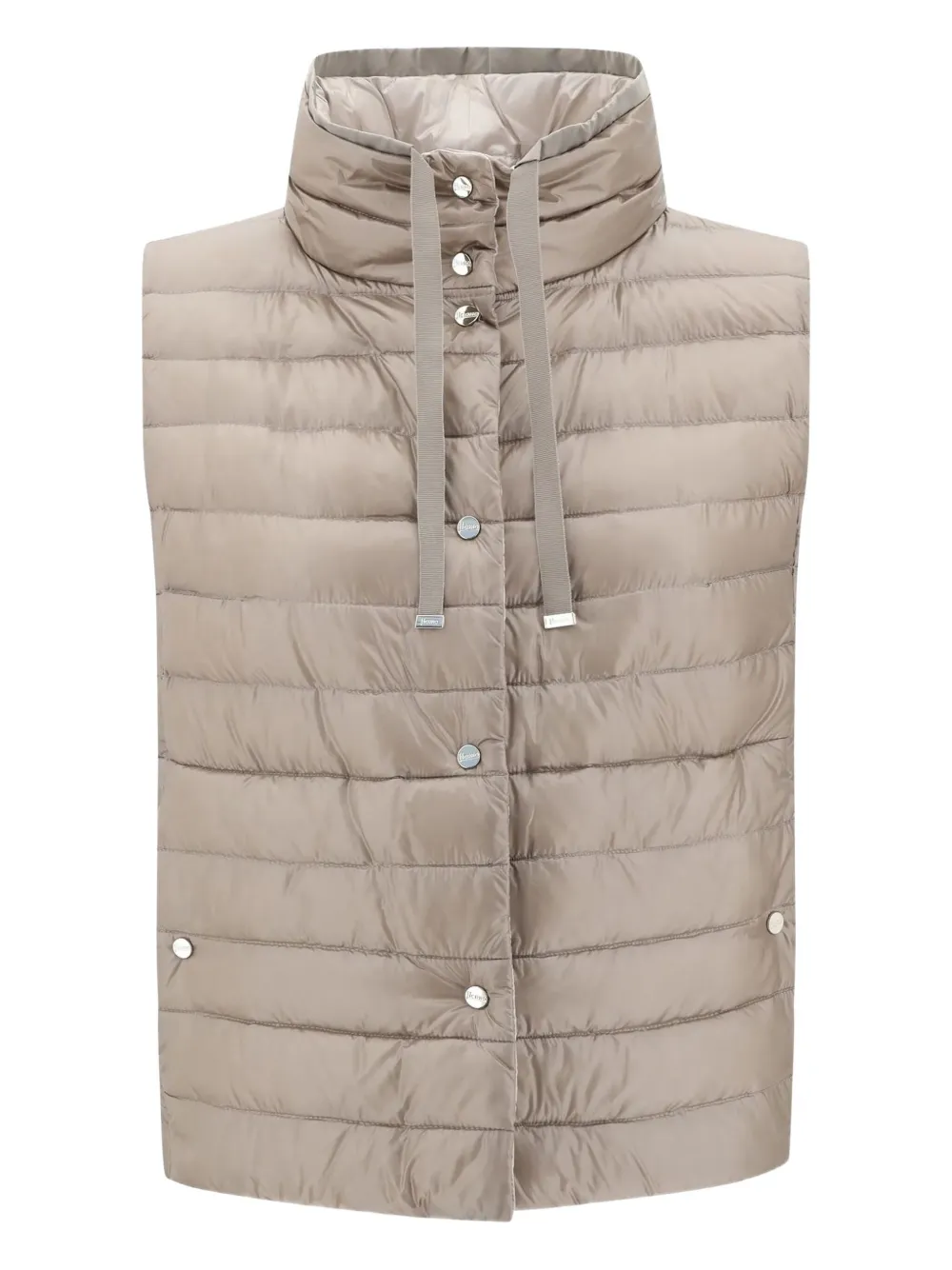Herno Gewatteerde top met hoge hals Beige