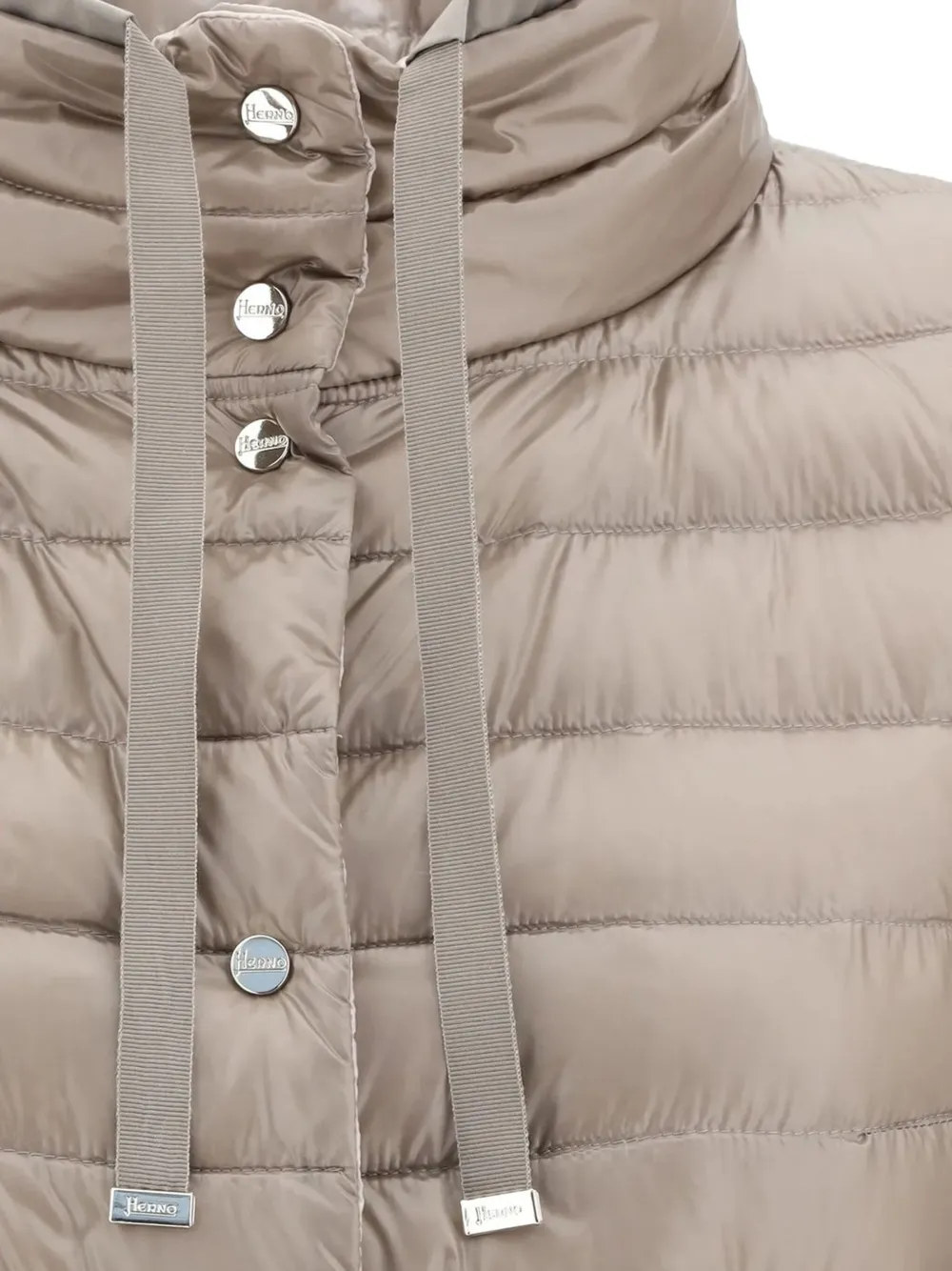 Herno Gewatteerde top met hoge hals Beige