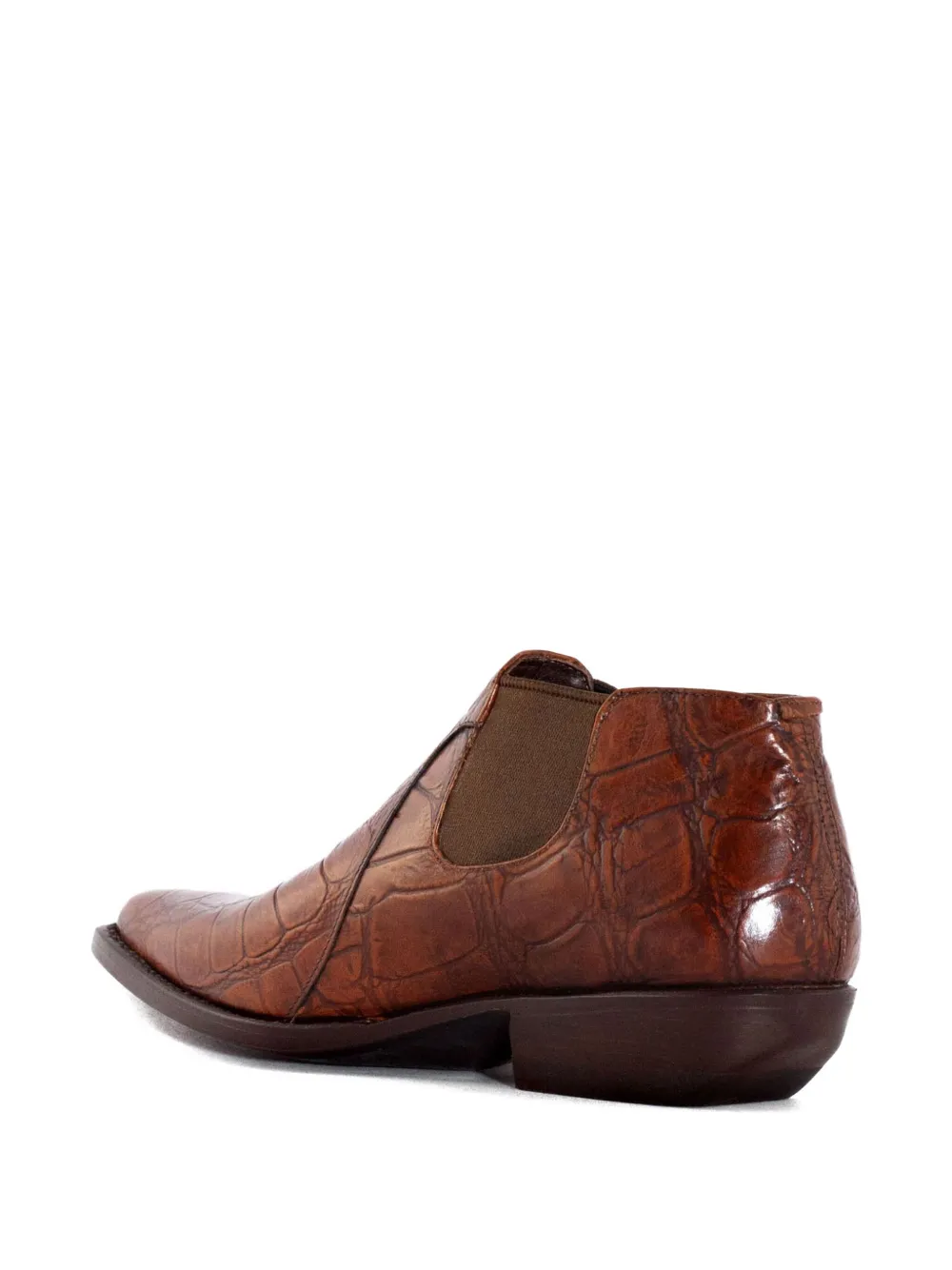 Sonora 30mm Crocodile-print Slip-on Boots In Brown