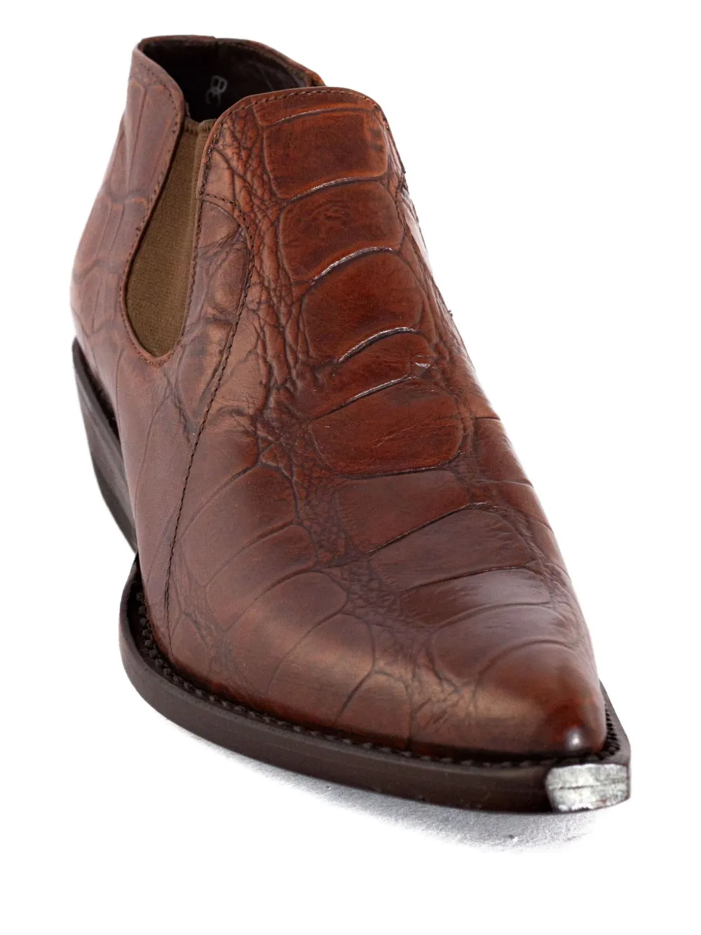 Sonora 30mm Crocodile-print Slip-on Boots In Brown