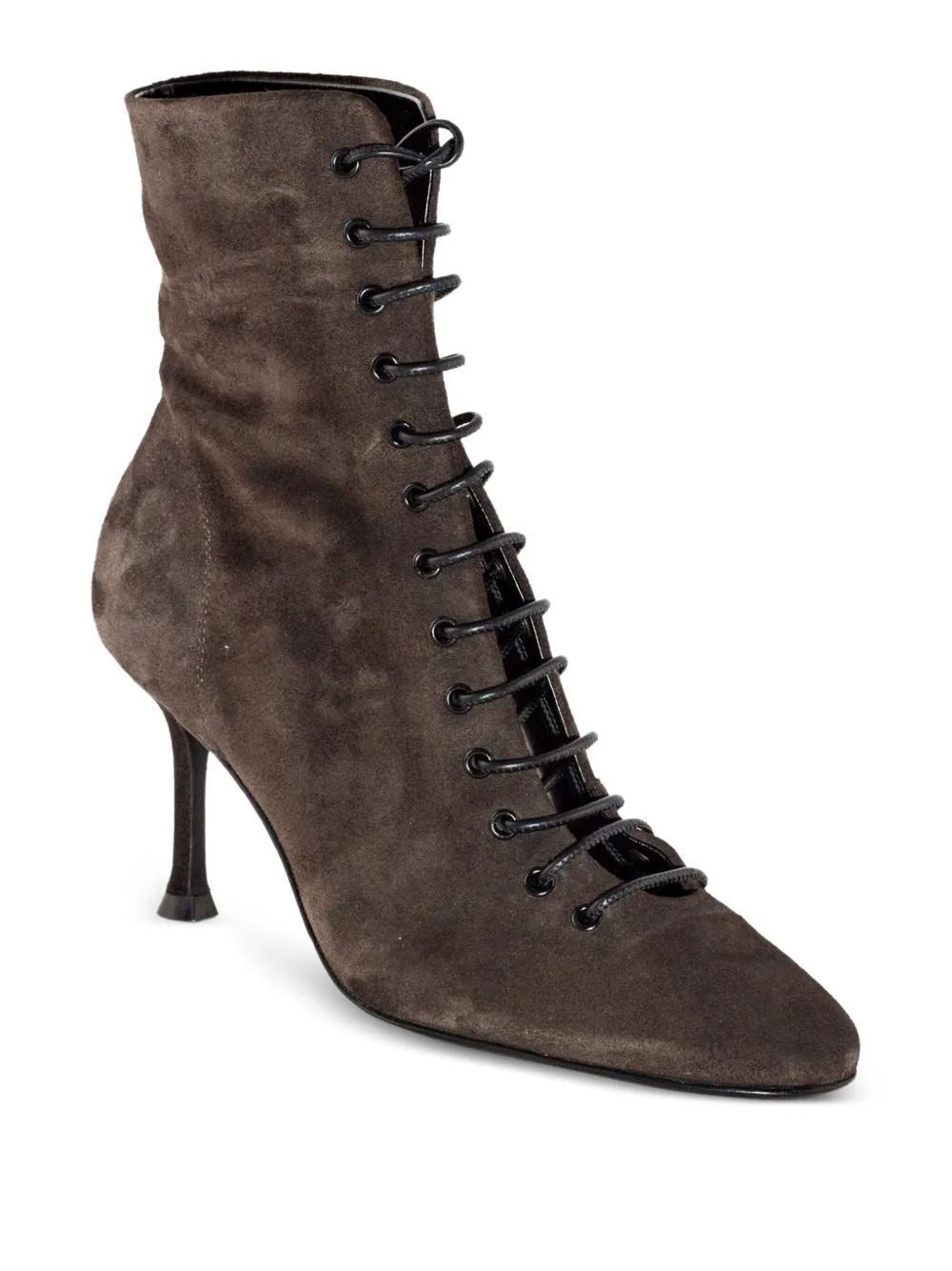 Alevì 80mm lace-up suede boots Brown