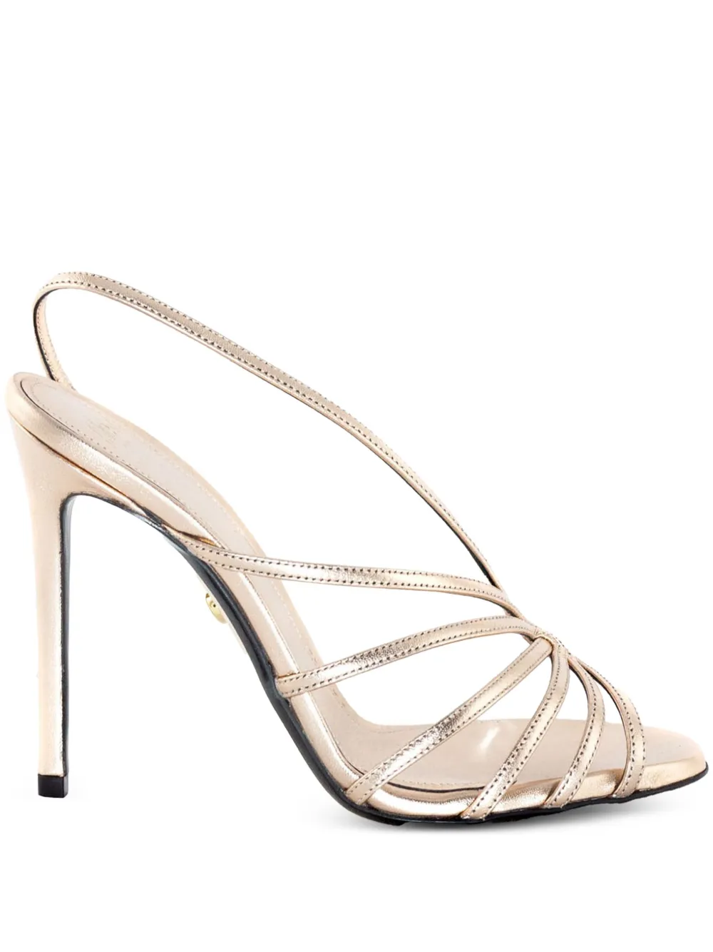 Alevì 120mm leather slingback sandals Neutrals