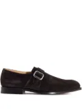 Church's single-buckle suede monk shoes - Brown