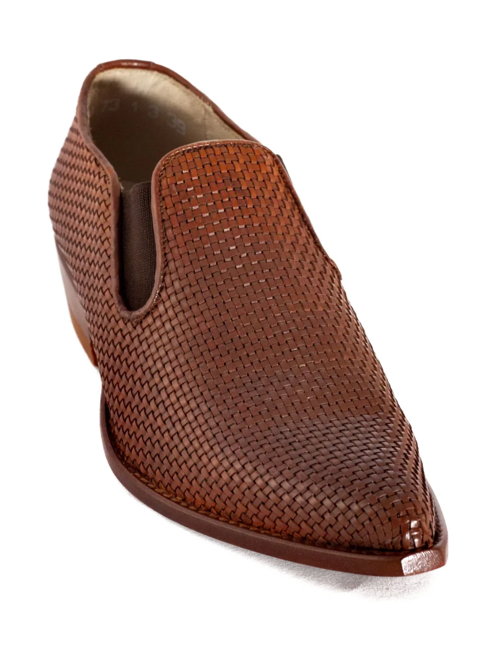 Sonora 30mm woven leather slip-on boots Brown