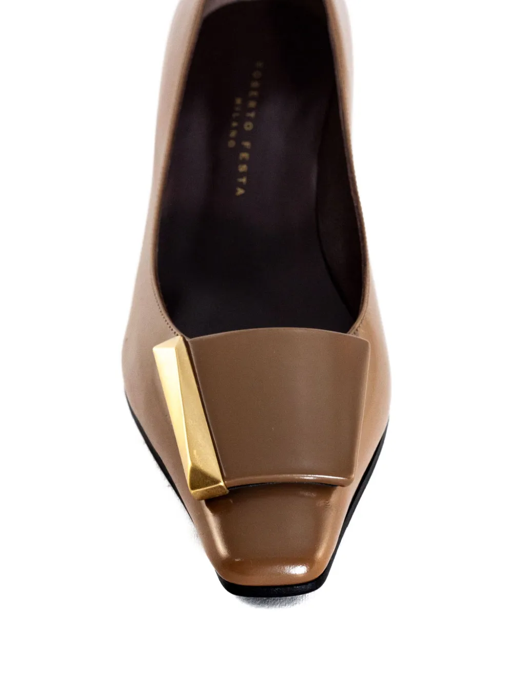 Roberto Festa 45mm buckle-detail leather pumps Brown