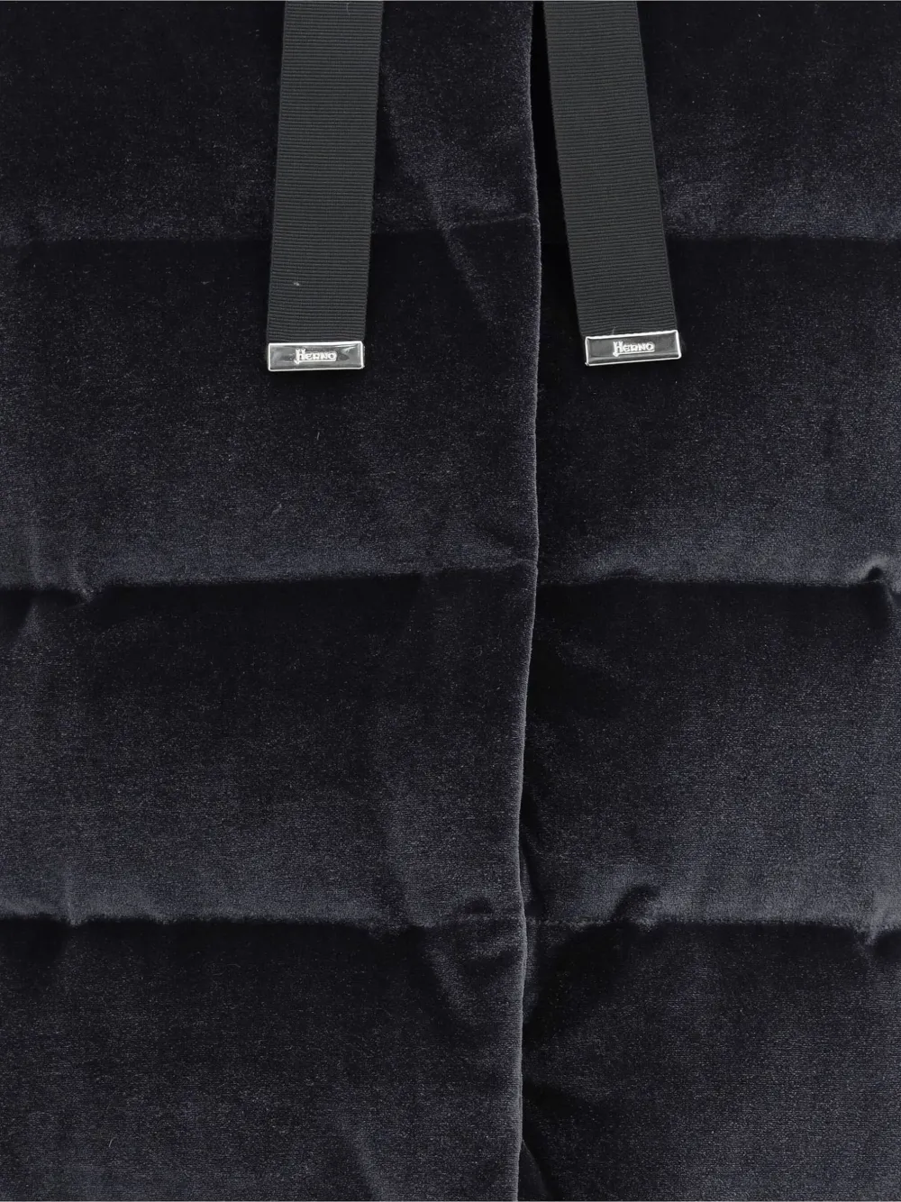 Herno Gewatteerd jack met chenille-effect Zwart