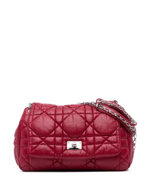 Christian Dior Pre-Owned 2012 Cannage Milly La Foret Bag lamsleren schoudertas