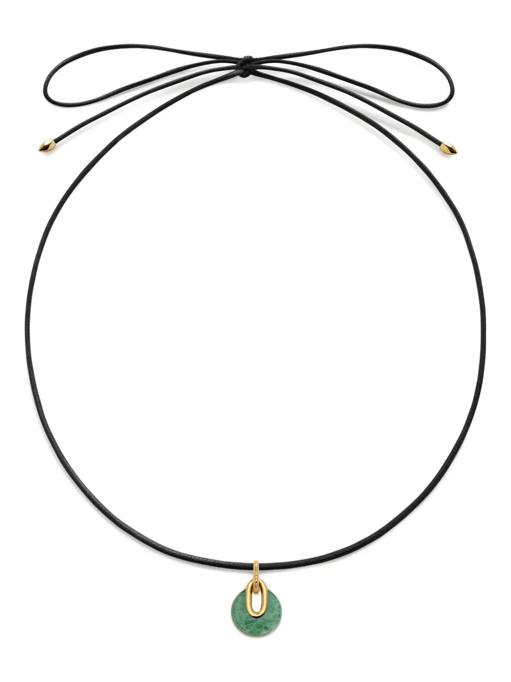 Monica Vinader Collana con gemma e cordino - Oro