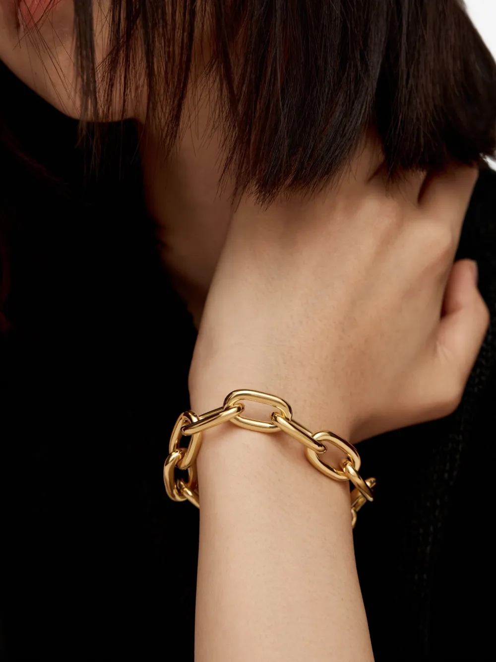 Monica Vinader Kate Young Bold schakelarmband - Goud