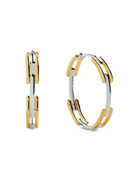 Monica Vinader GP Signature mixed-metal hoop earrings