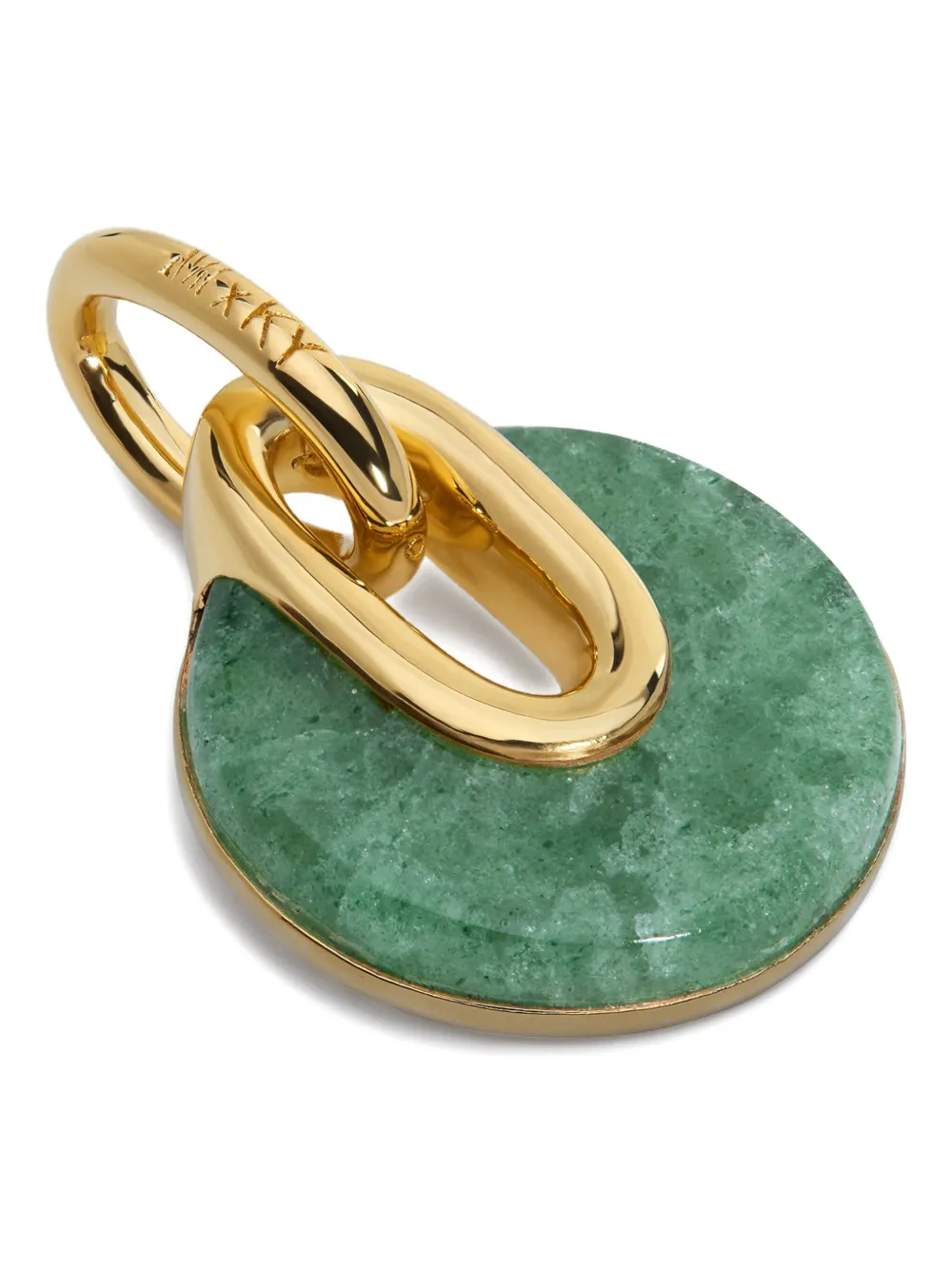 Monica Vinader Gemstone Gold-vermeil Pendant Necklace In Green