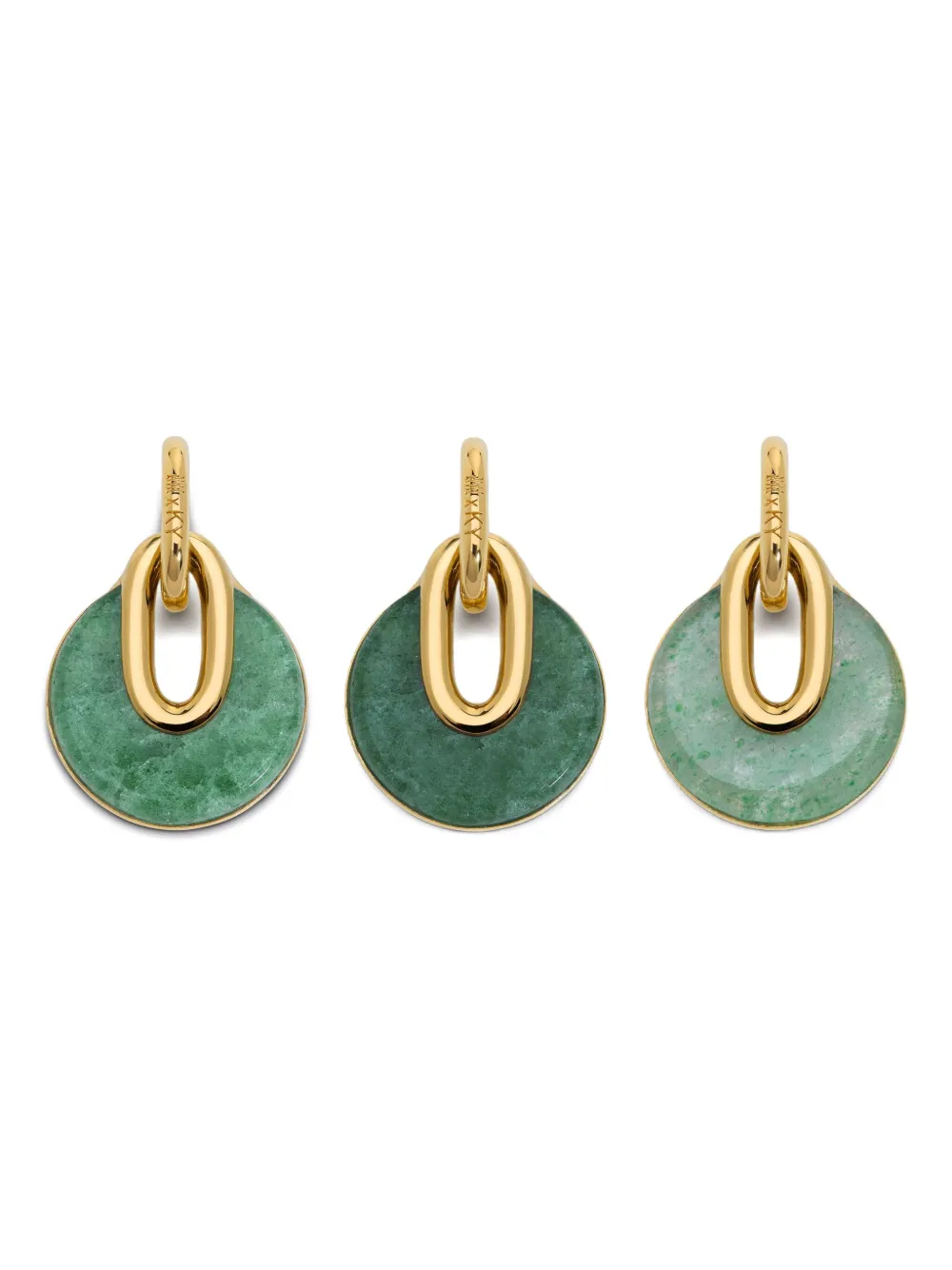 Monica Vinader Gemstone Gold-vermeil Pendant Necklace In Green