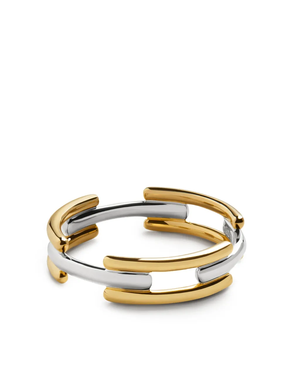 Monica Vinader Link ring van gemixt metaal - Goud