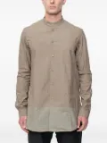 Devoa mandarin-collar panelled shirt - Neutrals