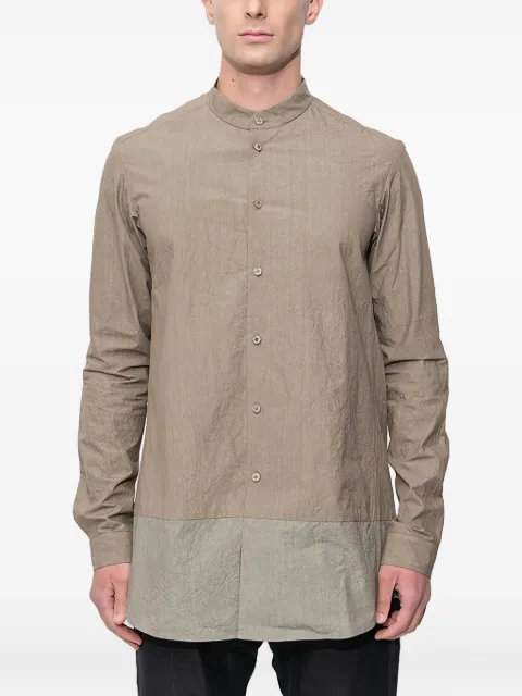 Devoa mandarin-collar panelled shirt