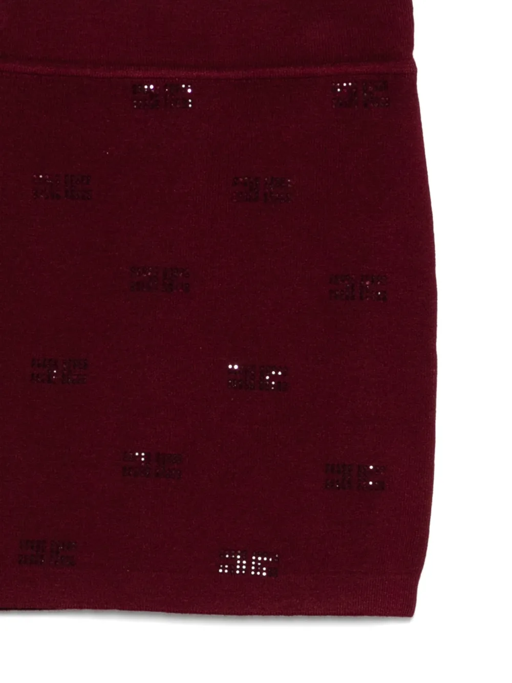 Elisabetta Franchi La Mia Bambina Verfraaide gebreide rok Rood