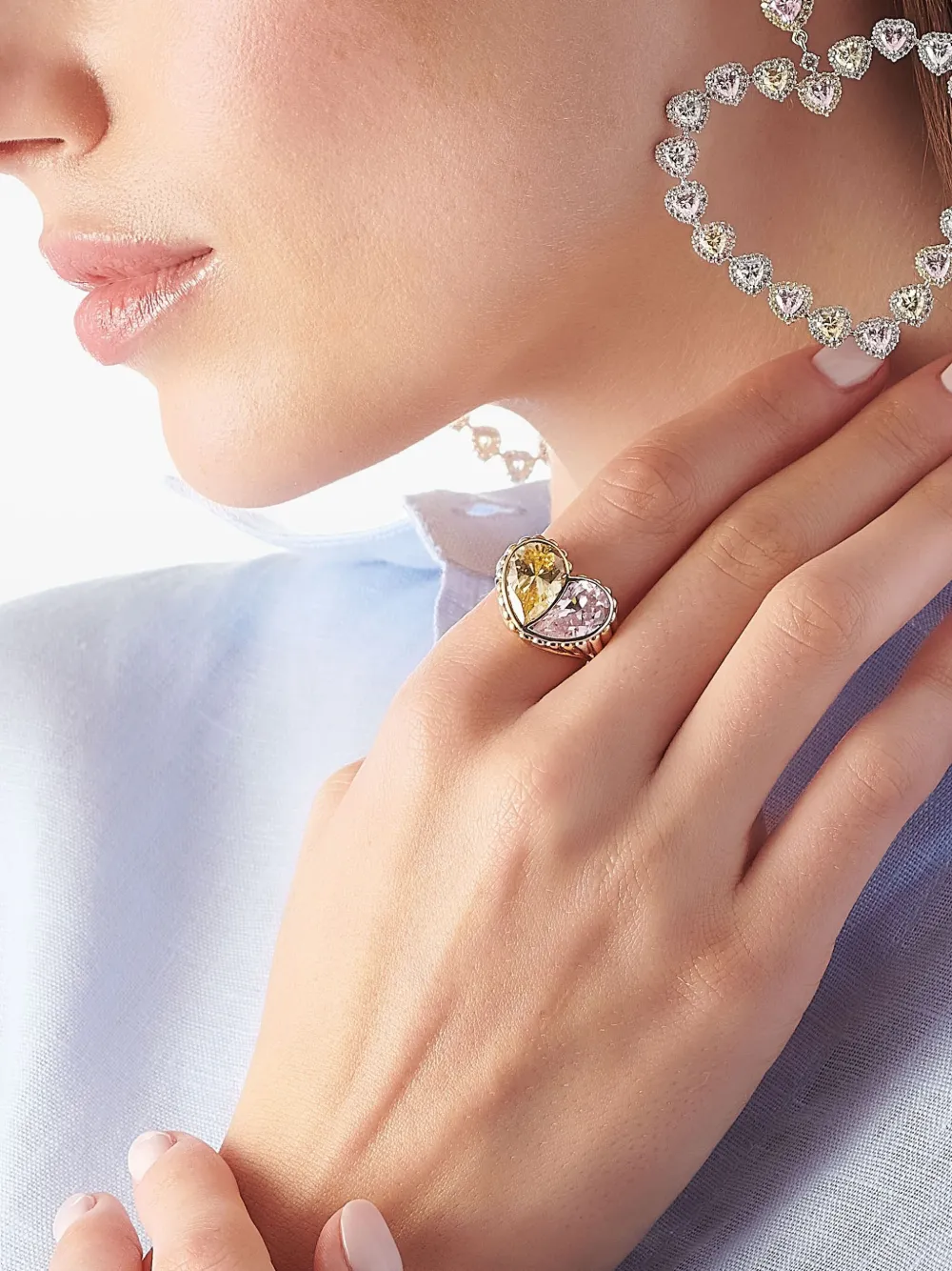 Anabela Chan 18k Yellow And Rose Vermeil Candy Heart Ring In Yellow