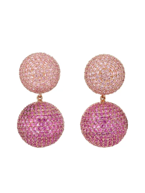 Anabela Chan aretes Bauble en oro rosa vermeil de 18kt con zafiro
