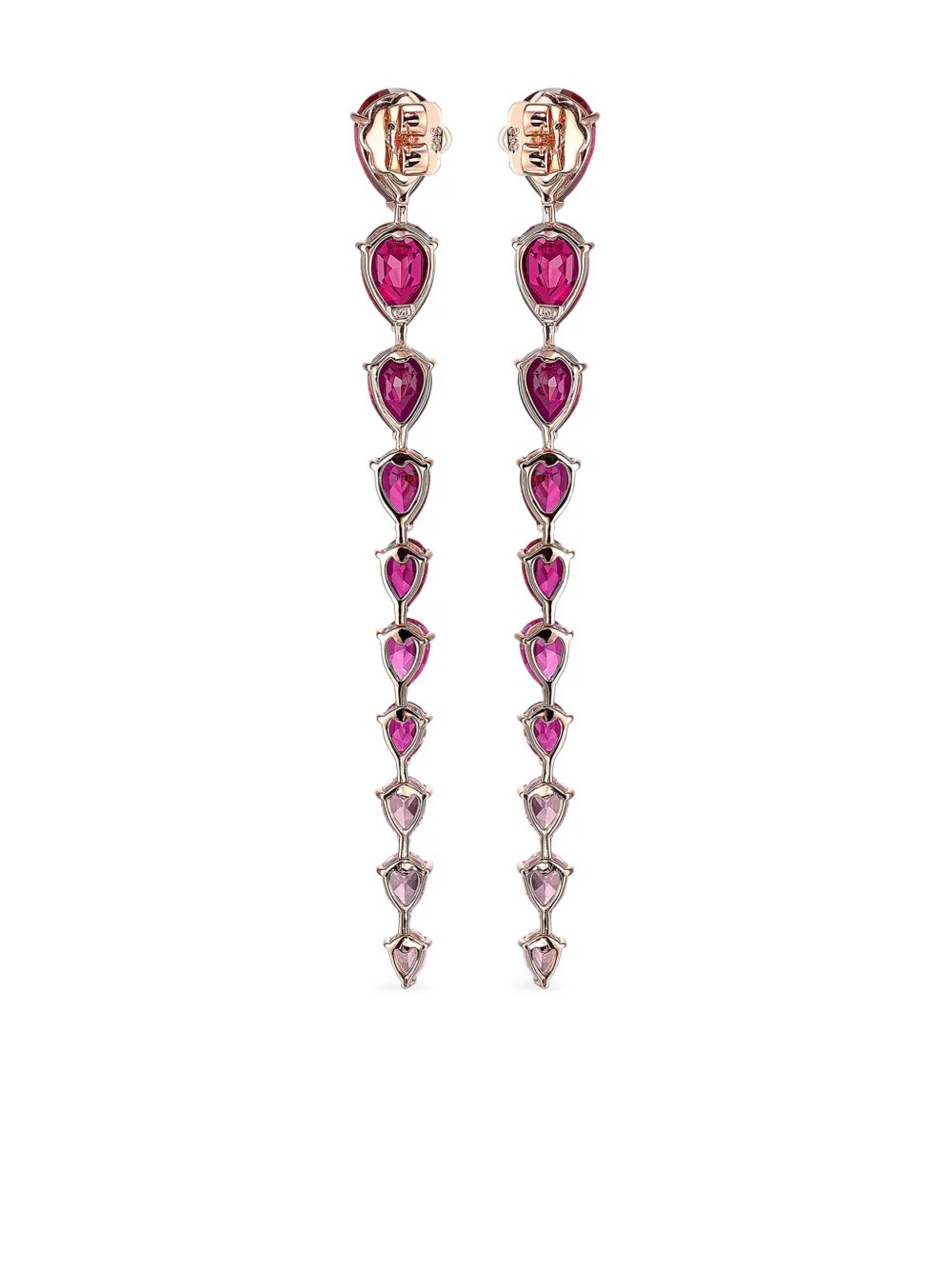 Anabela Chan 18k Rose Gold Vermeil Fuchsia Nova Earring In Burgundy