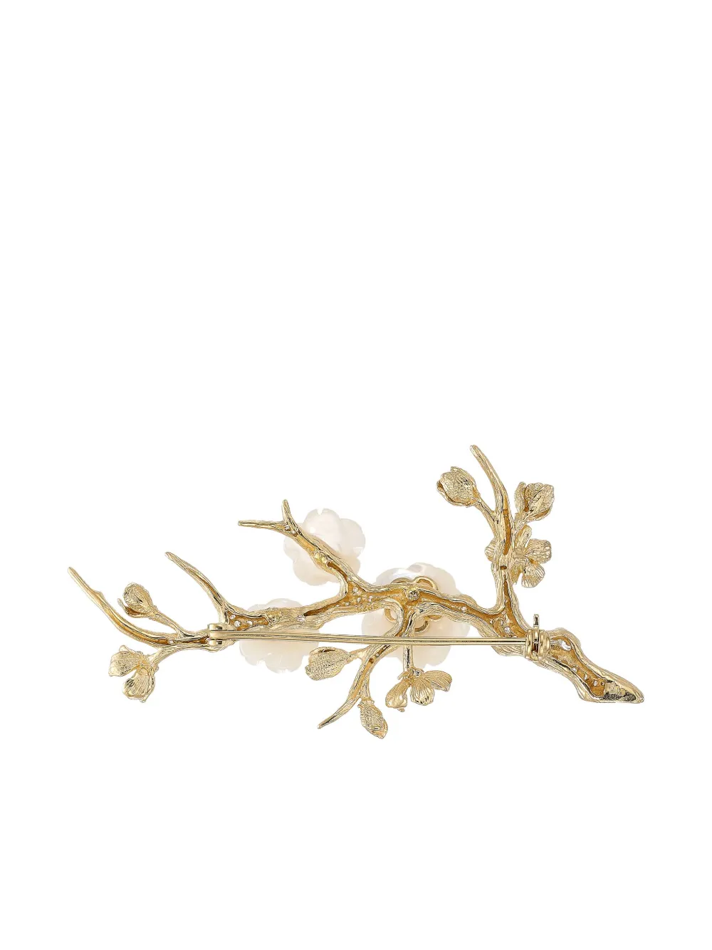  Anabela Chan Sakura Blossom Diamond Brooch - Gold 