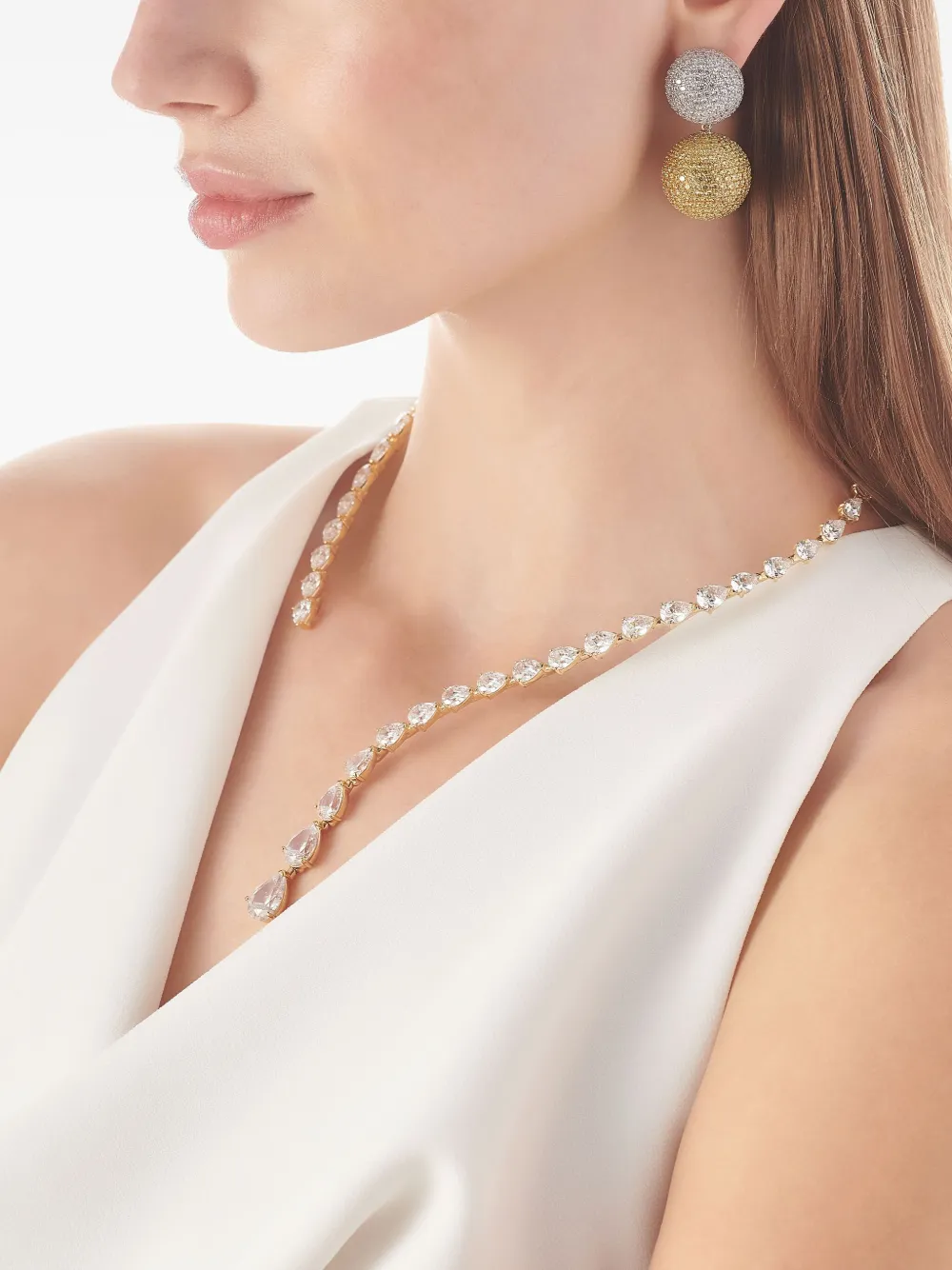 Anabela Chan 18kt Canary Bauble Weißgoldohrringe mit Diamanten und Rhodium | Image 2