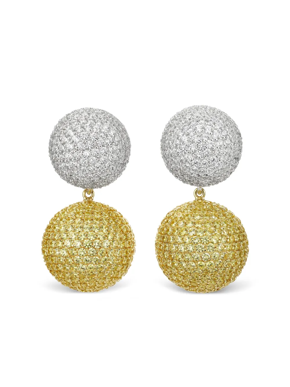 Anabela Chan 18kt Canary Bauble Weißgoldohrringe mit Diamanten und Rhodium | Gold | Image 1