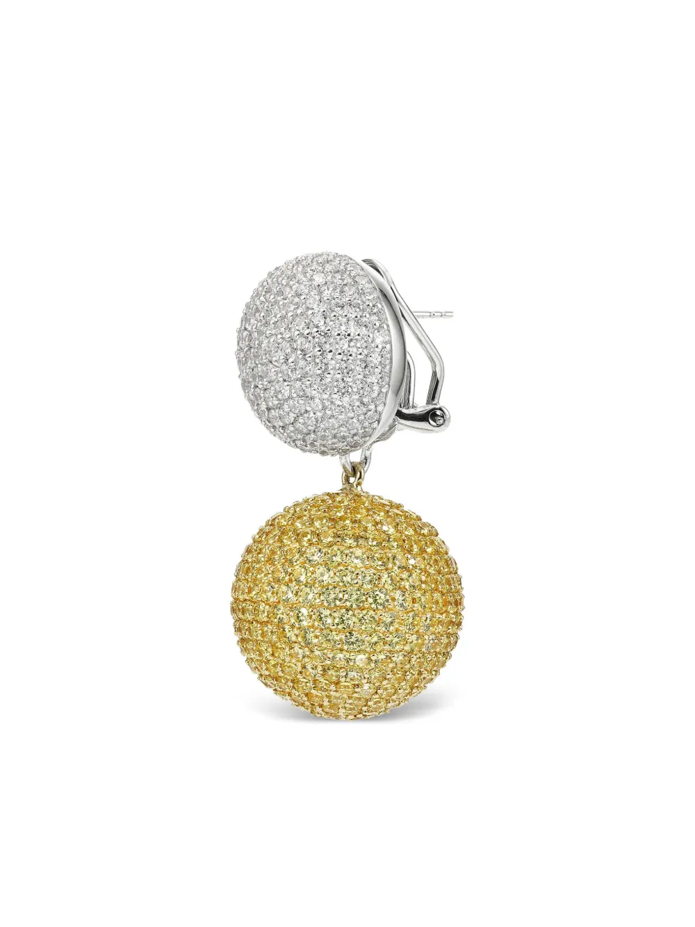  Anabela Chan Pendientes Canary Bauble En Oro Blanco De 14 Ct Y Vermeil Rodinado Con Diamantes - Dorado 