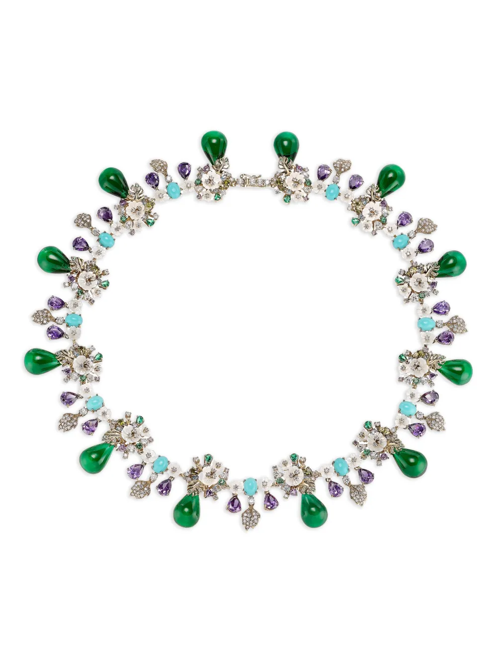 Anabela Chan collar Palm Paradise en oro amarillo vermeil de 18kt con gemas | dorado | Image 1