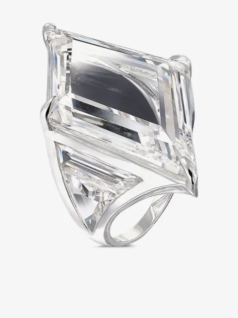 Anabela Chan rhodium vermeil Trinity's Shard ring