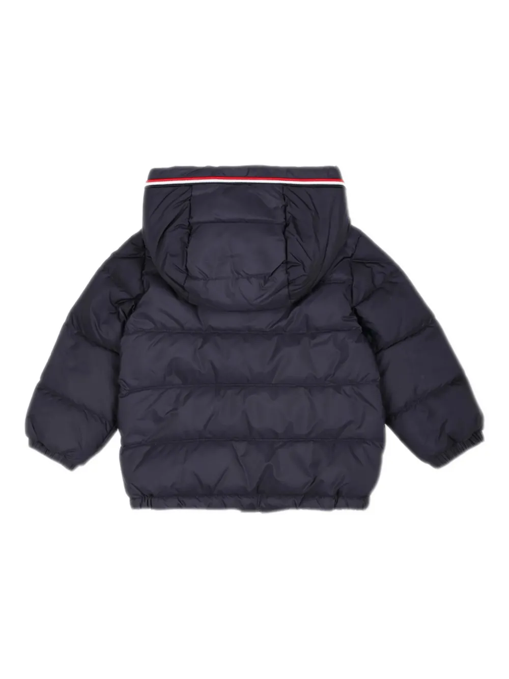 Moncler Enfant hooded quilted jacket Blauw