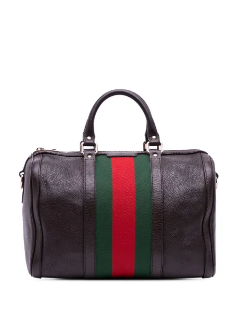 Gucci Pre-Owned 2016-2025 Calfskin Web Joy Boston Bag satchel
