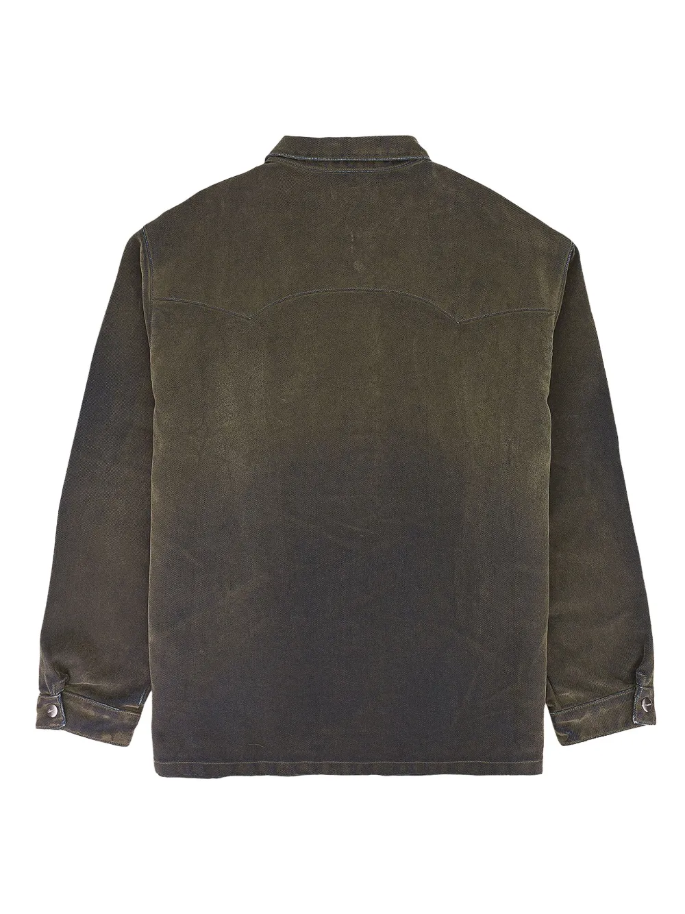 Purple Brand STADIUM green long-sleeve denim shirt jacket - Groen