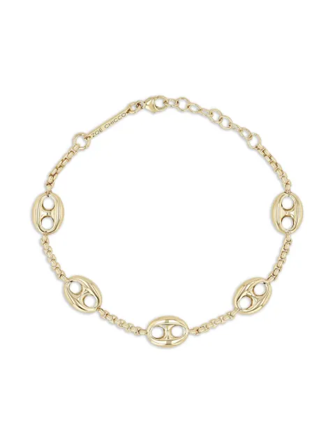 Zoë Chicco pulsera en oro amarillo de 14kt con dije