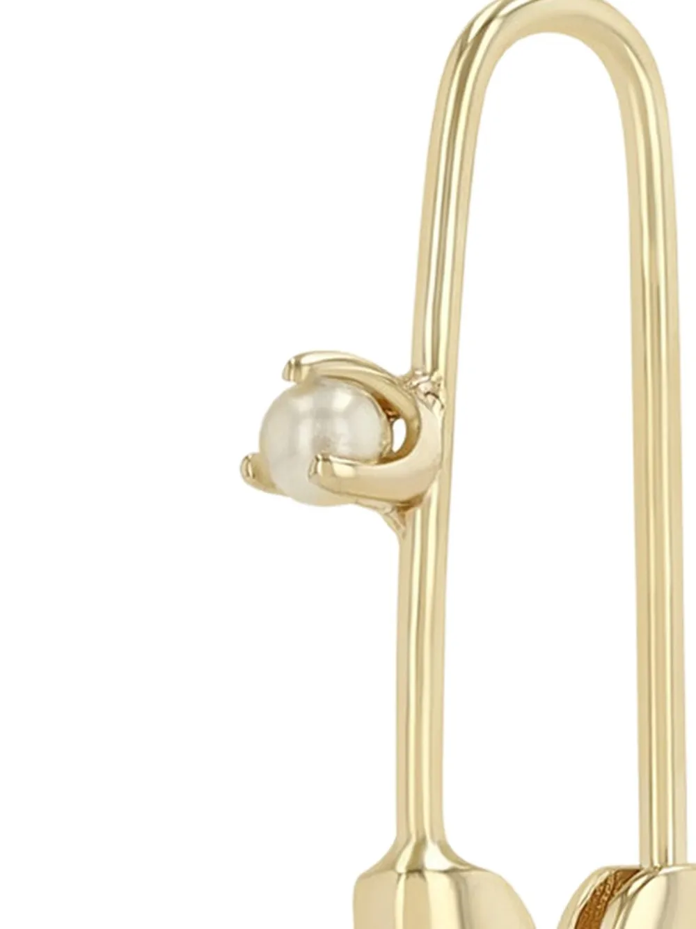  Zoë Chicco 14k Yellow Gold Safety Pin Pearl Earring 