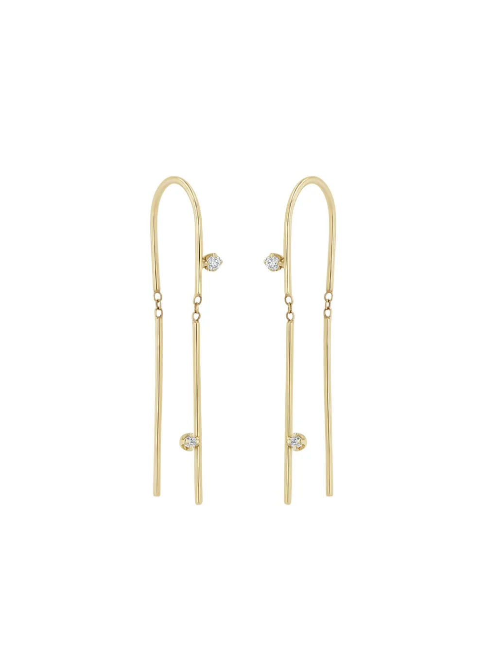 Zoë Chicco Orecchini in oro giallo 14 carati con diamante