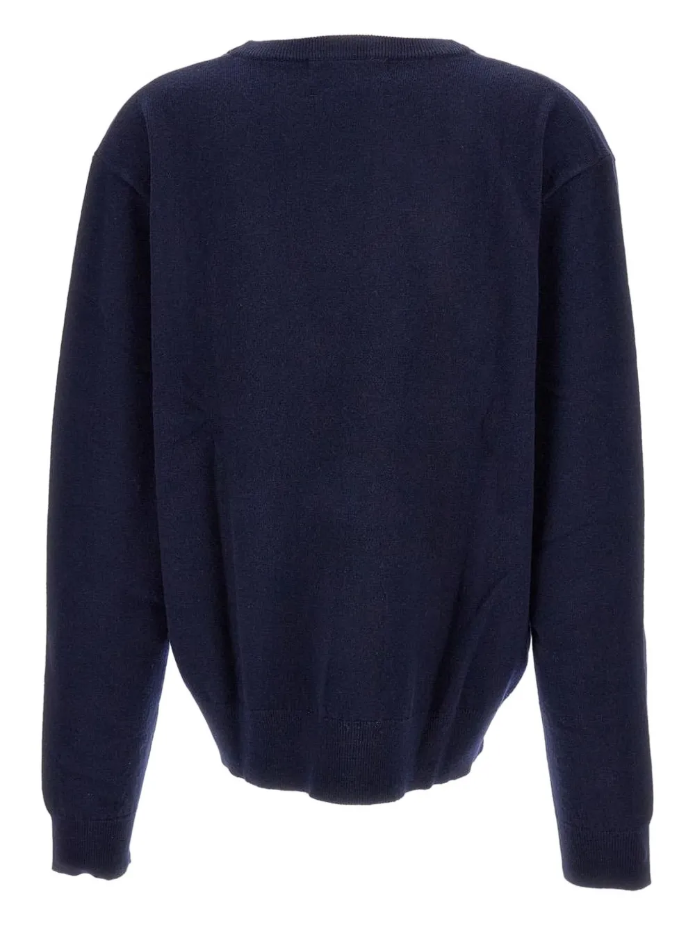 Extreme Cashmere Gerippter Pullover Mit Tiefem Ausschnitt In Blue
