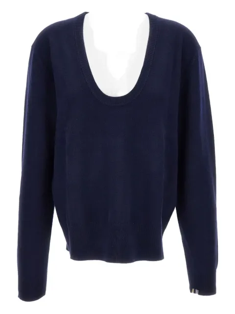 extreme cashmere Jacob deep scoop-neckline ribbed sweater