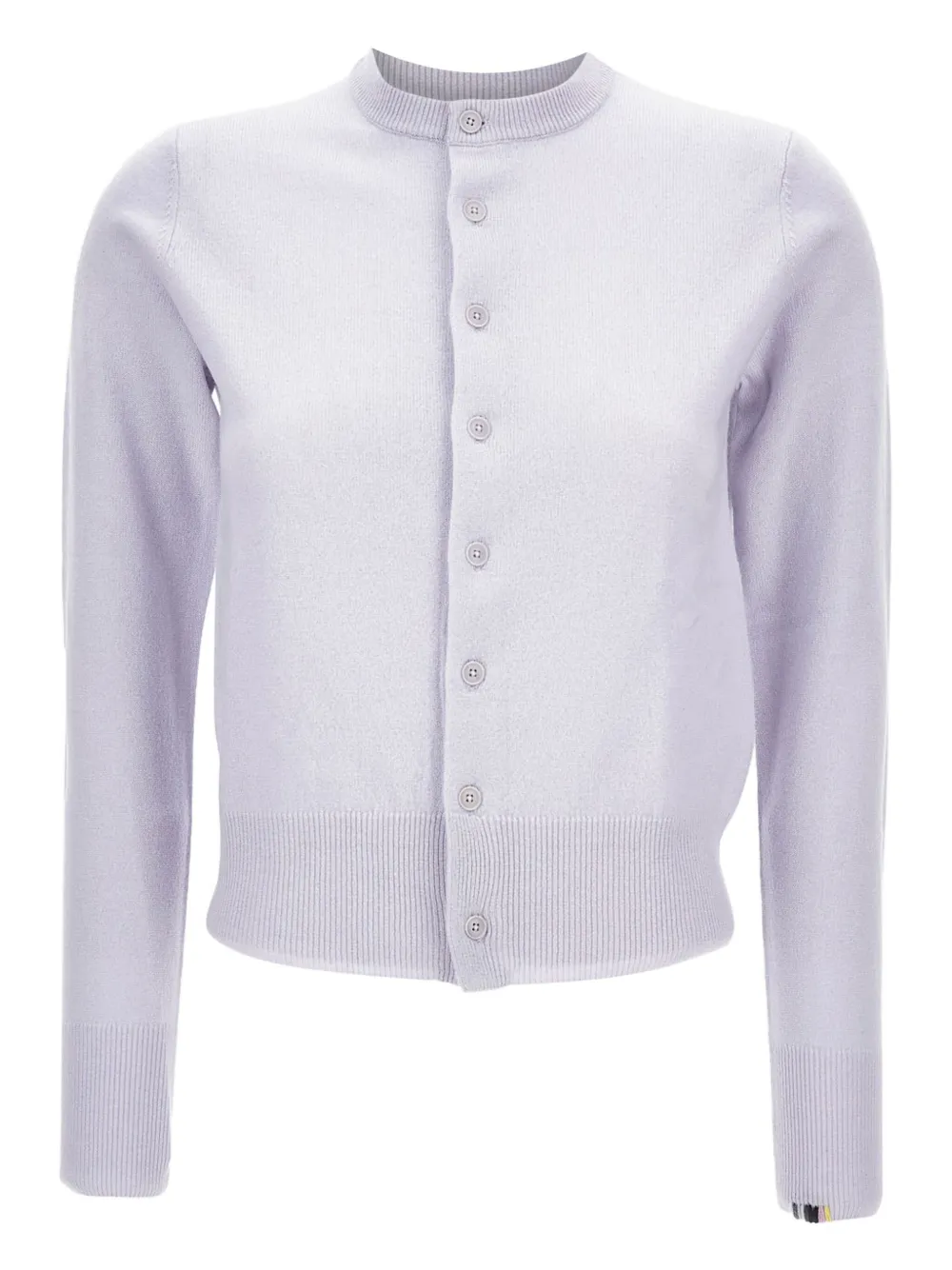 Extreme cashmere Vest met geribbelde kraag en knopen Blauw