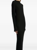 KHAITE ribbed open-back midi dress - Black