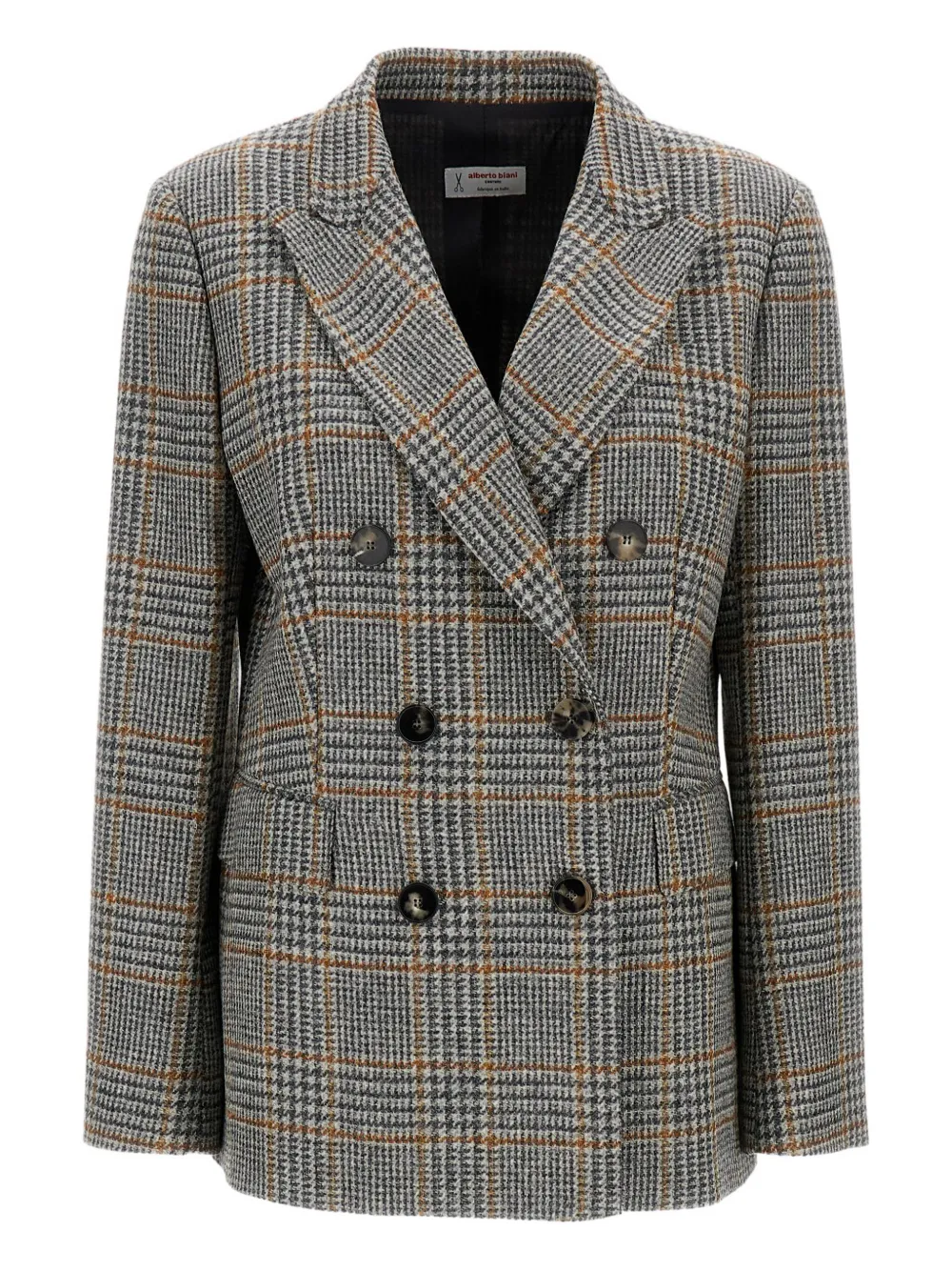 Alberto Biani double-breasted check jacket | Grey | Image 1