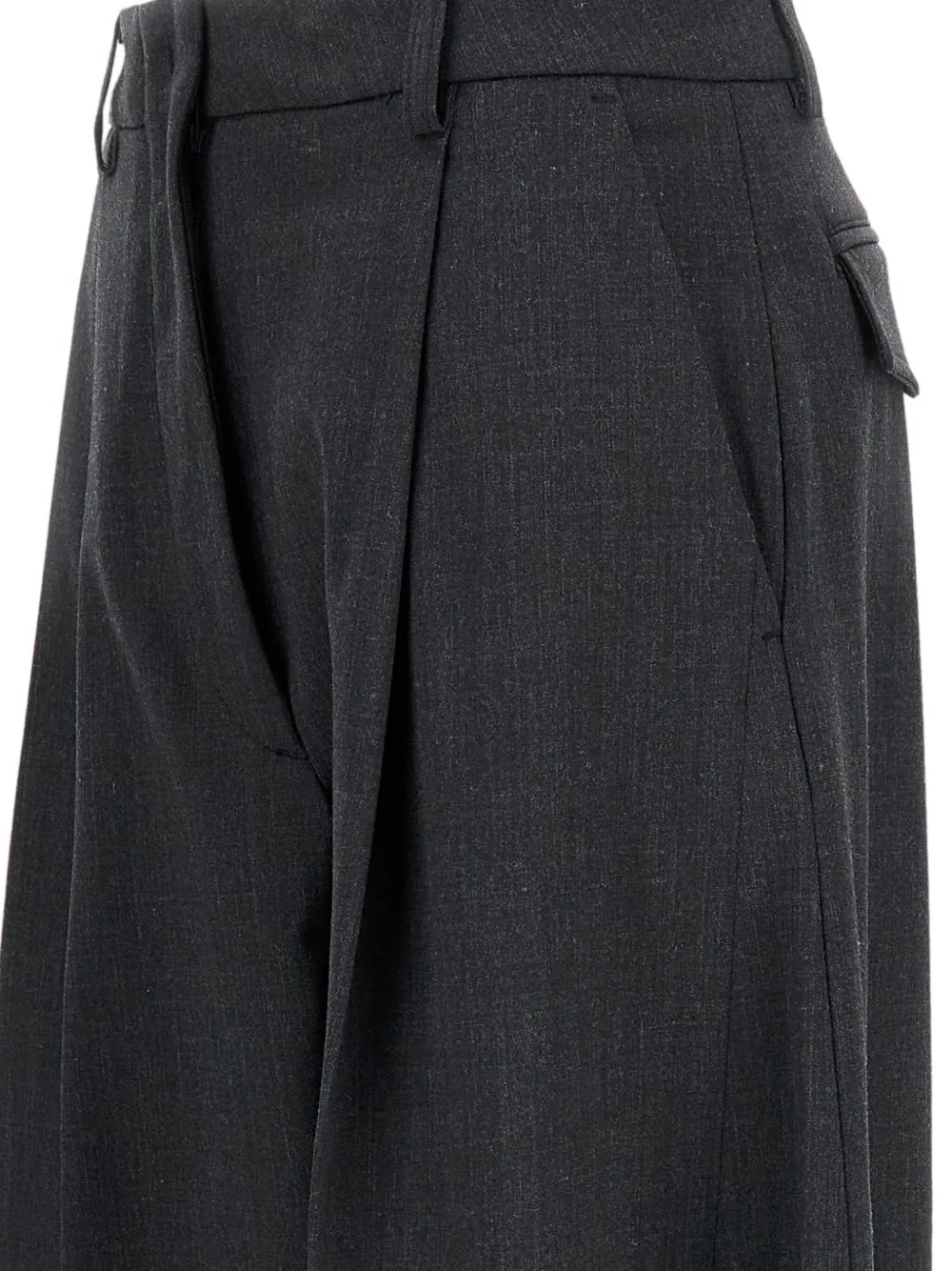 THELATEST pleated side-pocket trousers Zwart