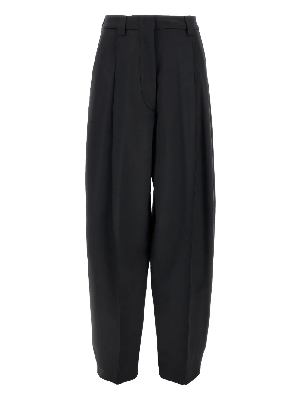 THELATEST pleated front-zip trousers Zwart