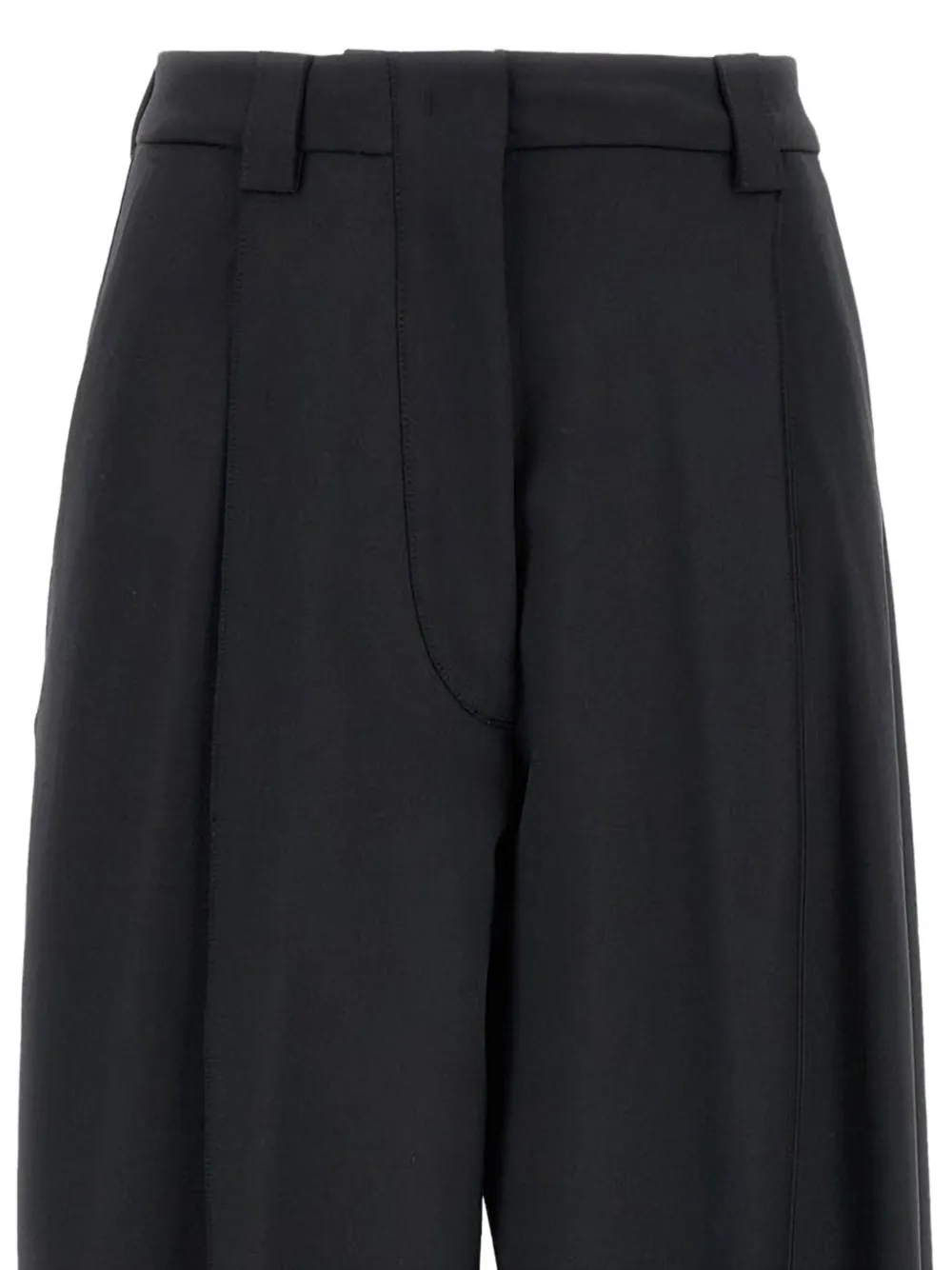 THELATEST pleated front-zip trousers Zwart
