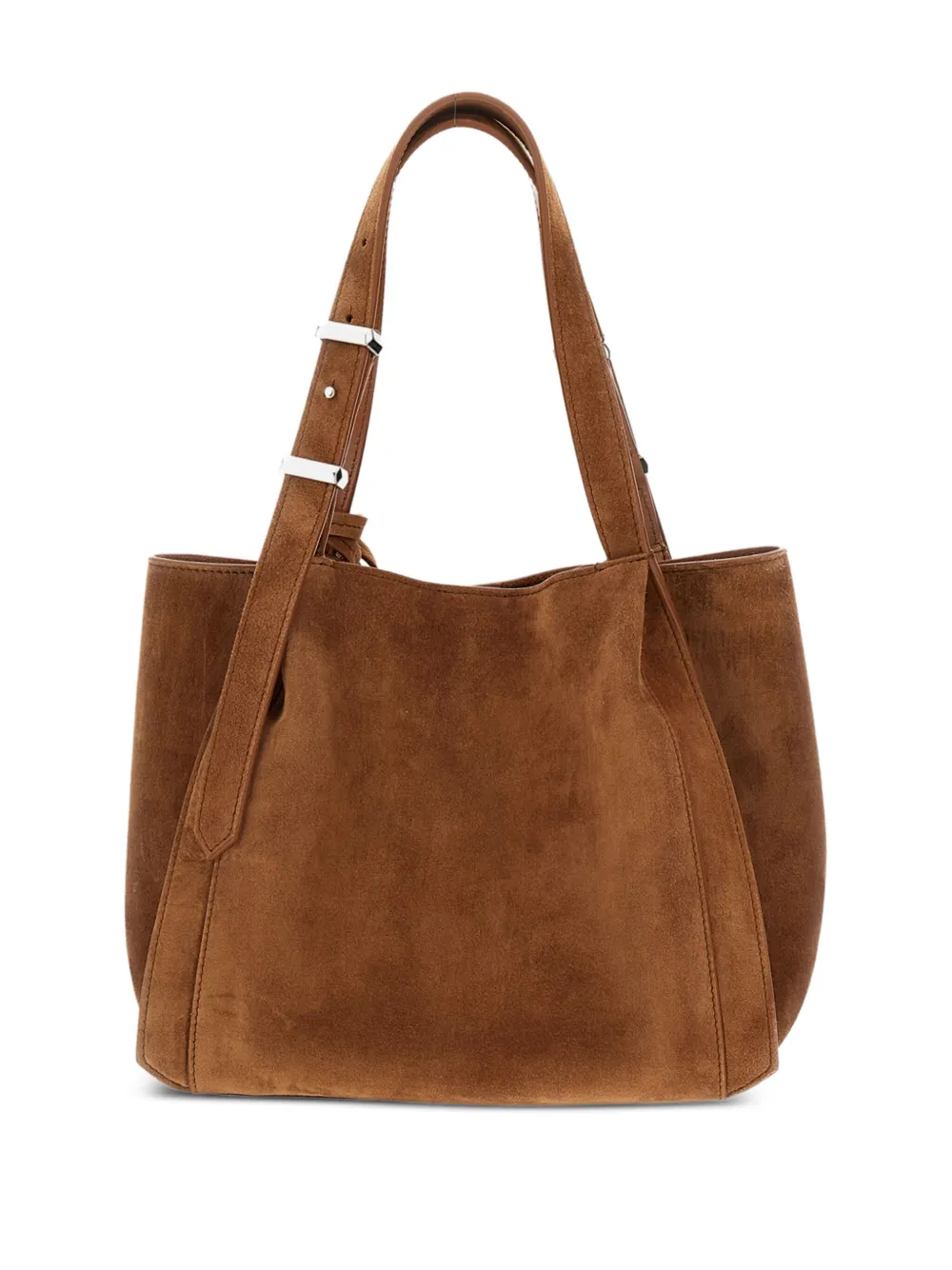 Ralph Lauren Collection Suède shopper met gespsluiting Bruin