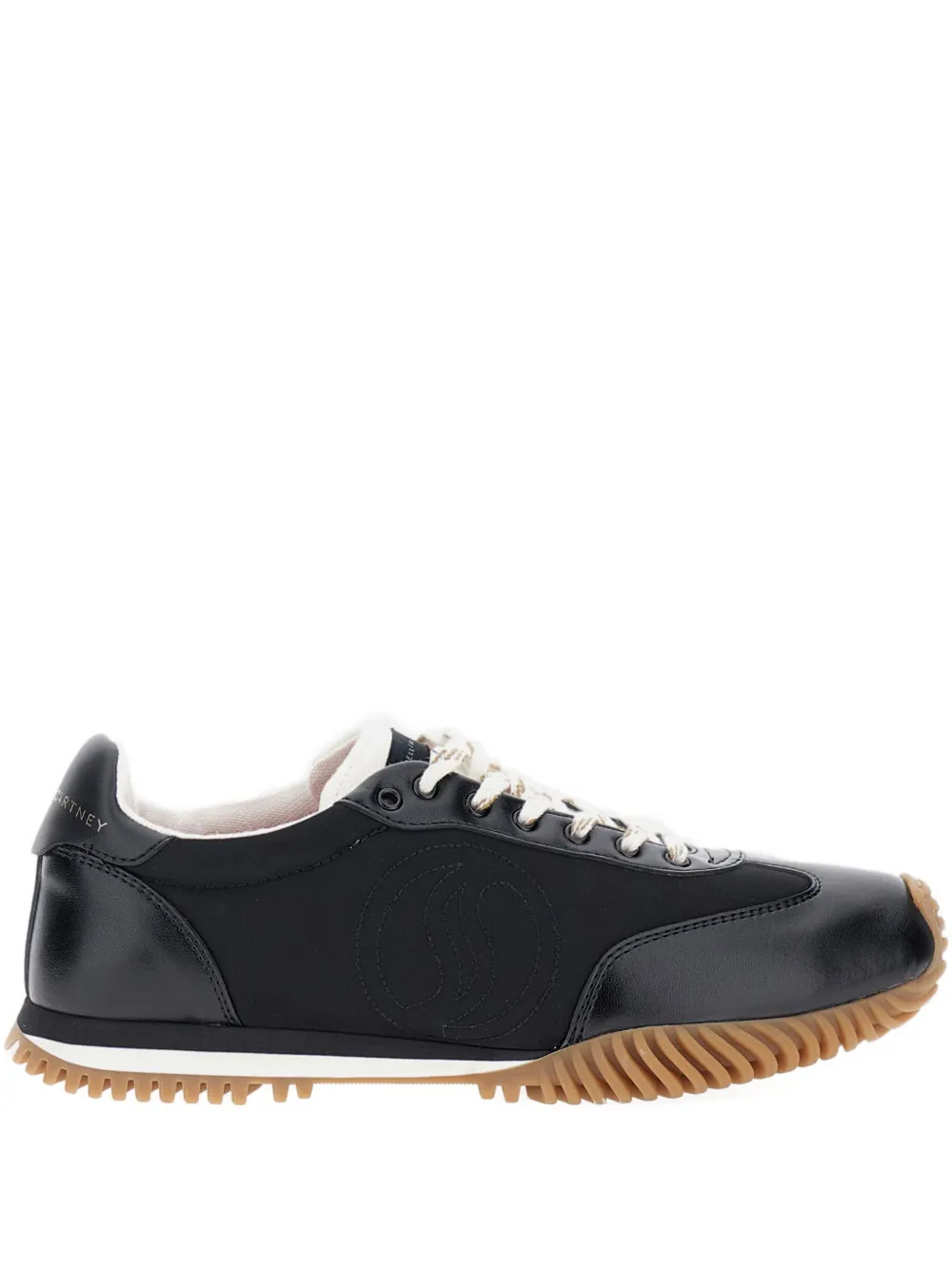 Stella McCartney S-wave Sport logo-detail rubber-sole sneakers Black