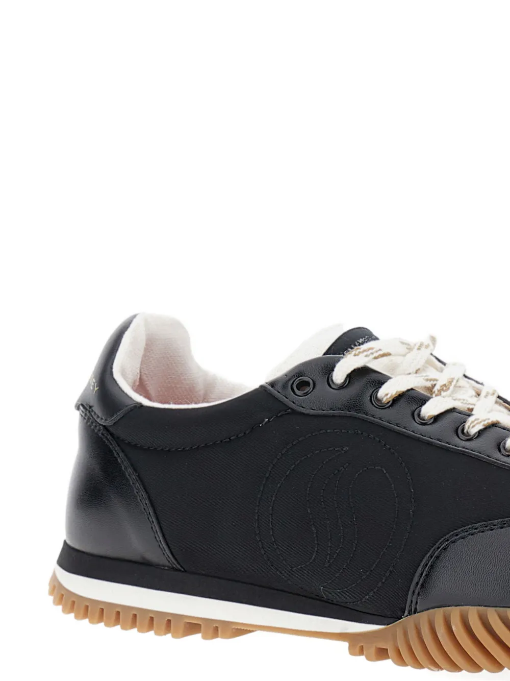 Stella McCartney S-wave Sport logo-detail rubber-sole sneakers Black